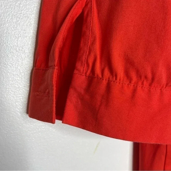 Lafayette 148 New York Womens Cotton Collared Hidden Placket Shirt Red Size 10 - Picture 2 of 7